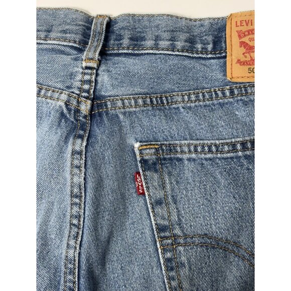 LEVI STRAUSS & CO 505 36/30 Blue Straight Leg Jeans - Picture 6 of 8